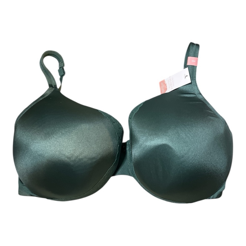 [40K] Cacique Teal Green Lace Lined Lightly Lined Full Coverage Bra